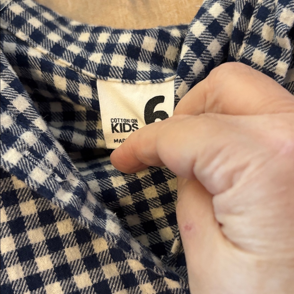 Girls flannel Checkered Dress 6 - Picture 4 of 5